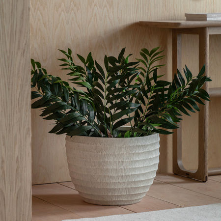 Lorca Ridged Outdoor Planter White 450x450x330mm