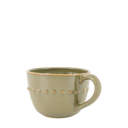 Organic Beaded Mug Olive (4pk) 145x110x80mm