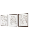 Obraz w ramie „Evergreen” – czarny, 50 × 3 × 60 cm, zestaw 3 szt.