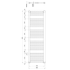 DIRECT grzejnik z bocznym przyłączem 450x1680mm, czarny mat
