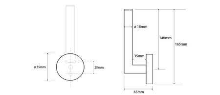 X-ROUND wieszak na papier toaletowy, chrom