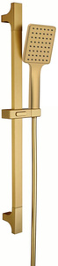 Zestaw prysznicowy, przesuwny uchwyt 680mm, złoto mat