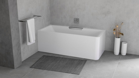 CASCATA L MONOLITH wanna prostokątna 180x80x60cm, kaskada ze stali nierdzewnej