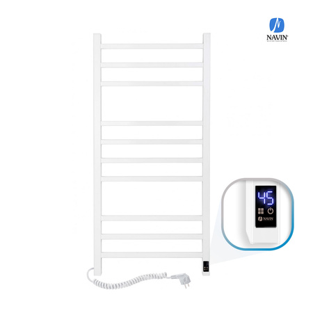 Elektryczny grzejnik łazienkowy Navin Loft 500х1000 Sensor biały lewy timer