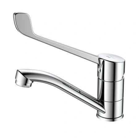 Bateria umywalkowa stojąca z ruchomą wylewką i dźwignią Medico, chrom