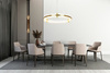 MOOSEE lampa wisząca SATURNUS 70 złota - LED, kryształ, stal szczotkowana