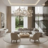 Lampa wisząca BOTANIKA WAVE 125 cm - złota, G9, regulowana, designerska