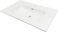 Umywalka ceramiczna wpuszczana z miejscem na baterię - 80 cm
