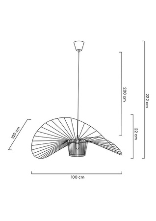 Lampa wisząca CAPELLO FI 100 złota