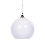 NOWOCZESNA LAMPA WISZĄCA SZKLANA BIAŁA MOLTON
