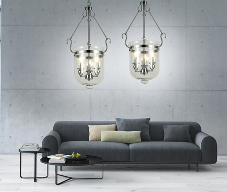 LAMPA WISZĄCA CHROMOWANA LEO