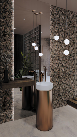 Bateria wannowa wolnostojąca z zestawem prysznicowym