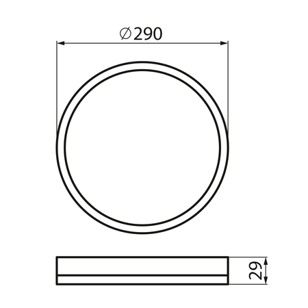AZPO lampa sufitowa LED, średnica 290mm, 18,5W, 3000/4000/6000K, IP54, biały