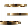 Lampa wisząca CIRCLE 3 60+60+60 cm - LED, ring złoty połysk na 1 podsufitce