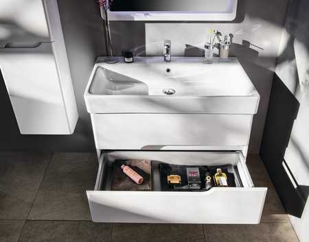 MEDIENA szafka umywalkowa 96x51x48,5cm, biały mat/biały mat