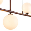 Lampa wisząca MODERNO 80 cm - burgundowa z białymi kloszami