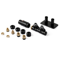 Zestaw zaworów Twins kątowy lewy Czarny Mat