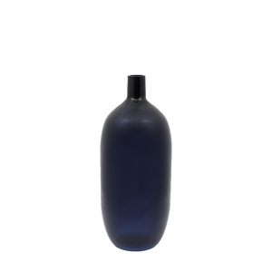 Santo Glass Bottle Vase Ink 390mm