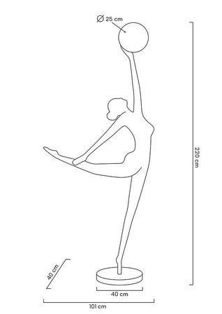 MOOSEE lampa podłogowa HUMAN BALLERINA    220 włókno szklane