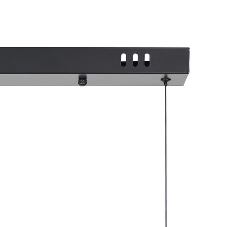 Lampa wisząca BLAKE 120 cm - LED, czarna, podłużna z sześcioma dymionymi kloszami