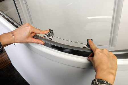 SELMA kabina prysznicowa półokrągła 900x900x1650mm, szkło czyste