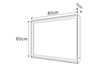 Lustro SORT z oświetleniem LED 60x80cm, bezdotykowy czujnik IR, 2700-6500K, czarny mat
