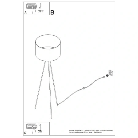 Lampa podłogowa NEVIA taupe