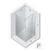 NZ4 Kabina prysznicowa EVENTA BLACK CHROME PLUS 1D prostokątna P 130x100x200 szkło czyste 8mm Active Shield 2.0