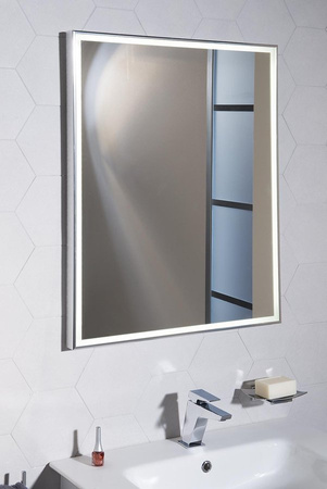 LUMINAR lustro z oświetleniem LED w ramie 60x80cm, chrom