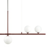 Lampa wisząca MODERNO 80 cm - burgundowa z białymi kloszami