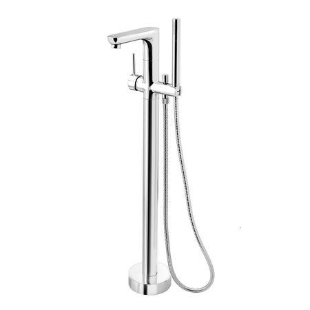 Bateria FLUSSO wannowa wolnostojąca,  chrom