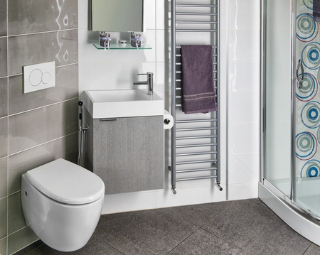 LATUS IV szafka umywalkowa, 49,5x50x24,5cm, dąb srebrny