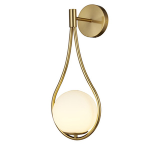 Lampa ścienna DROP, 45 cm - zloty szczotkowany, do wnętrz mieszkalnych i komercyjnych