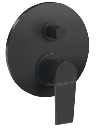 KAI bateria prysznicowa podtynkowa, 2 wyjścia, czarny mat