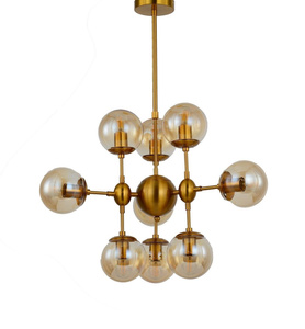 NOWOCZESNA LAMPA WISZĄCA MOSIĘŻNA GALA W10