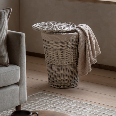 Lina Lined Laundry Basket Natura 420x340x550mm