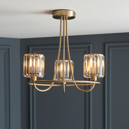 Berenice 3 Ceiling Light Antique Brass