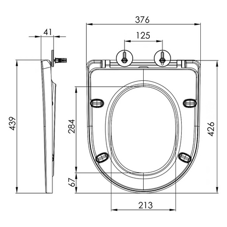 LEON deska WC, Slim, Soft Close, Easy Take, biały