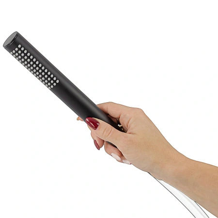 Słuchawka przysznicowa typu mikrofon 1F - jednofunkcyjna, czarna