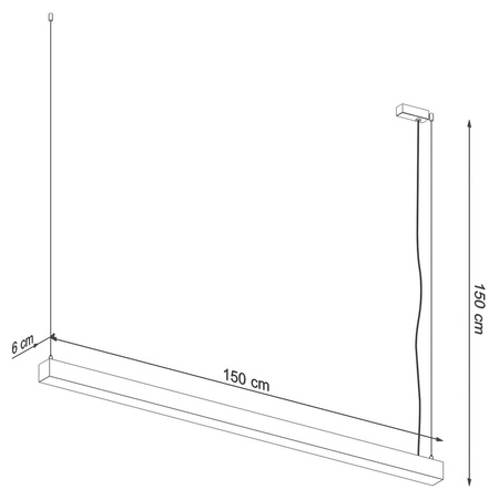 Lampa wisząca PINNE 150 biała 4000K