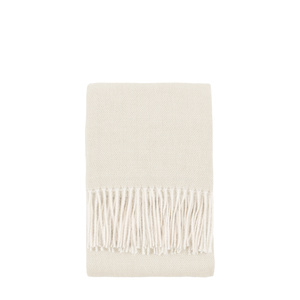 Cassis Herringbone Throw Ecru 1300x1700mm