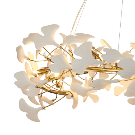 Lampa wisząca BOTANIKA 100 cm - złota, G9, regulowana, designerska