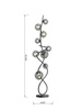 3014-905 Lampa podłogowa Nancy czarny chrom