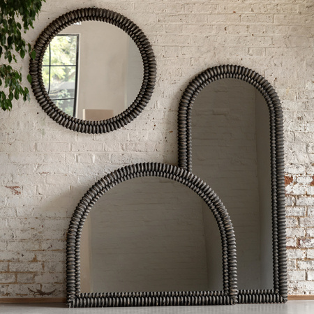 Pimlico Round Mirror Black Wash 900mm