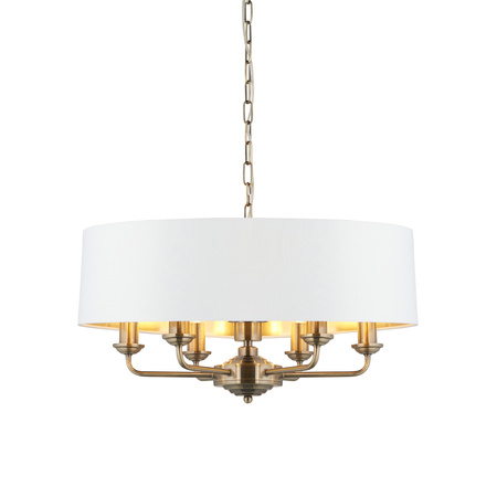 Highclere 6 Pendant Light Antique Brass 350-1740mm