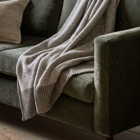 Knitted Parting Throw Grey 1300x1700mm