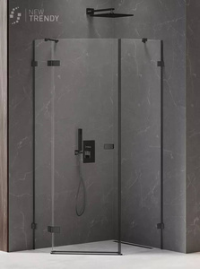 KABINA AVEXA BLACK PIĘCIOKĄTNA L 100x80x200 CZYSTE 6mm ACTIVE SHIELD