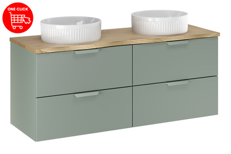 Zestaw meblowy 120cm z blatem i 2 umywalkami nablatowymi Beyond