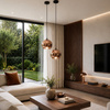 Lampa wisząca MIRROR GLOW - M miedziana 30 cm