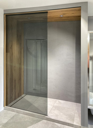 ARCHITEX hartowane szkło szare, L 1200 - 1600mm, H 1800-2600mm